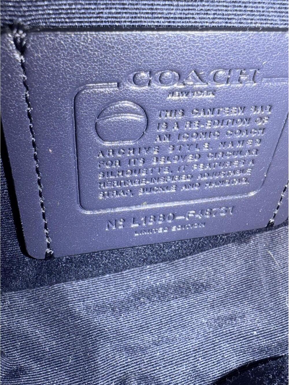 Coach Canteen Bag Limited Edition Navy Leather Glitter - Picture 7 of 7